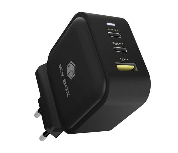 ICYBOX Ładowarka IB-PS103-PD 65 Watt 2x Type-C + 1x Type-A - 1141997 - zdjęcie